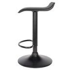 Lot de 2 tabourets réglables pivotants Obsidian Air Lift noirs - Winsome : Similicuir, cadre en métal, hauteur réglable de 56 à 76 cm