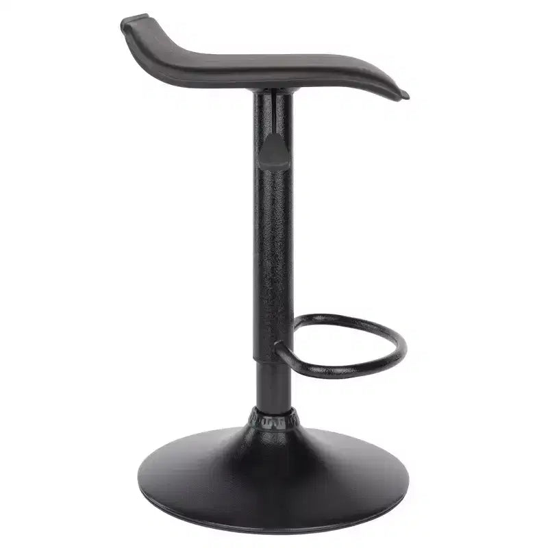 Lot de 2 tabourets réglables pivotants Obsidian Air Lift noirs - Winsome : Similicuir, cadre en métal, hauteur réglable de 56 à 76 cm