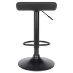 Lot de 2 tabourets réglables pivotants Obsidian Air Lift noirs - Winsome : Similicuir, cadre en métal, hauteur réglable de 56 à 76 cm