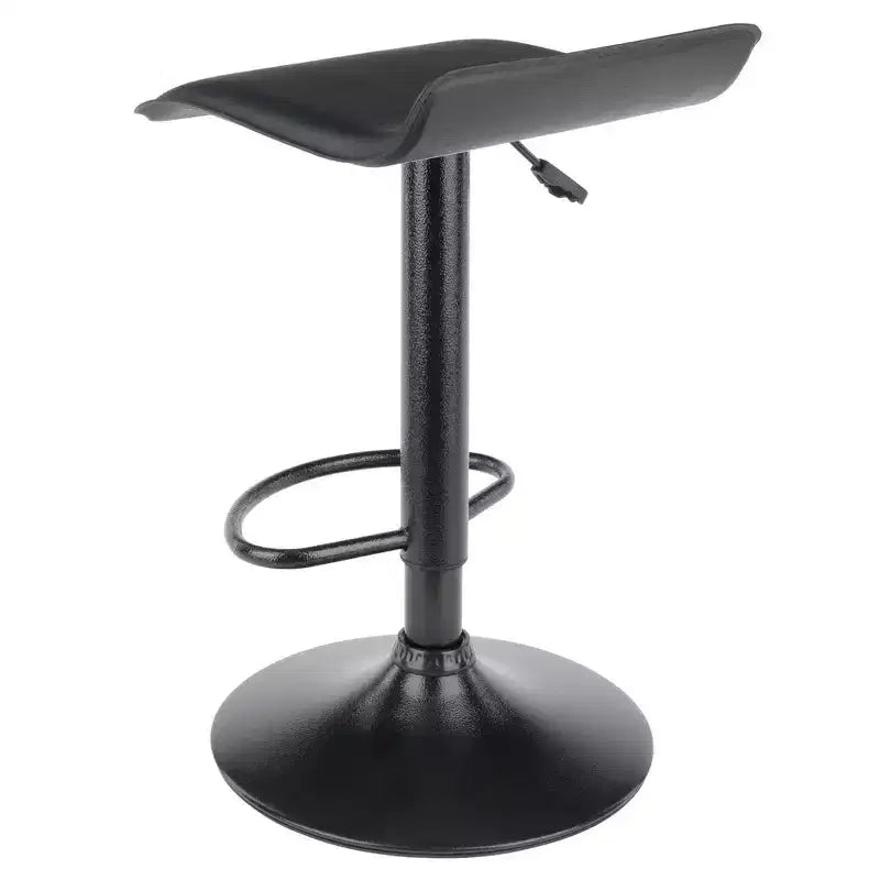 Lot de 2 tabourets réglables pivotants Obsidian Air Lift noirs - Winsome : Similicuir, cadre en métal, hauteur réglable de 56 à 76 cm