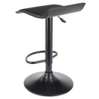 Lot de 2 tabourets réglables pivotants Obsidian Air Lift noirs - Winsome : Similicuir, cadre en métal, hauteur réglable de 56 à 76 cm