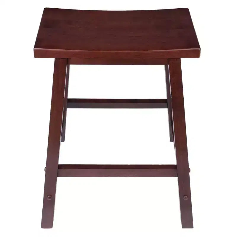 Tabouret de bar 24" en bois massif/noyer, modèle Saddle Seat - Winsome