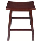 Tabouret de bar 24" en bois massif/noyer, modèle Saddle Seat - Winsome