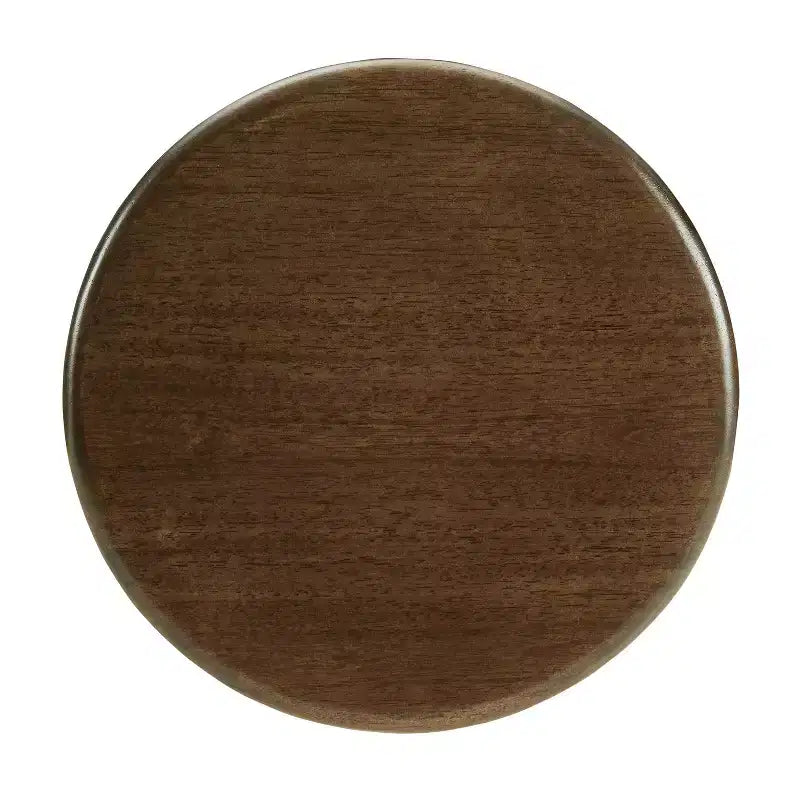Tabouret de bar pivotant à hauteur réglable Kalen marron/noir mat - Crosley : Châssis en acier, style ferme industrielle, repose-pieds