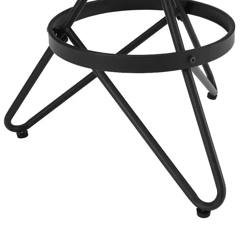 Tabouret de bar pivotant à hauteur réglable Kalen marron/noir mat - Crosley : Châssis en acier, style ferme industrielle, repose-pieds