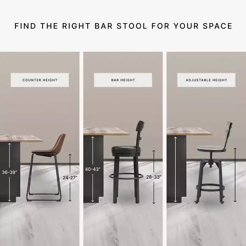 Tabourets de bar pivotants hauteur comptoir Pinnadel Uph marron clair - Signature Design by Ashley : Similicuir, clous décoratifs