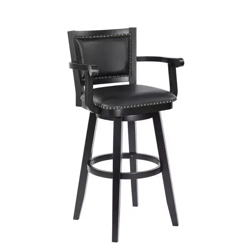 Boraam Broadmoor Extra Tall Swivel Bar Stool Black Finish