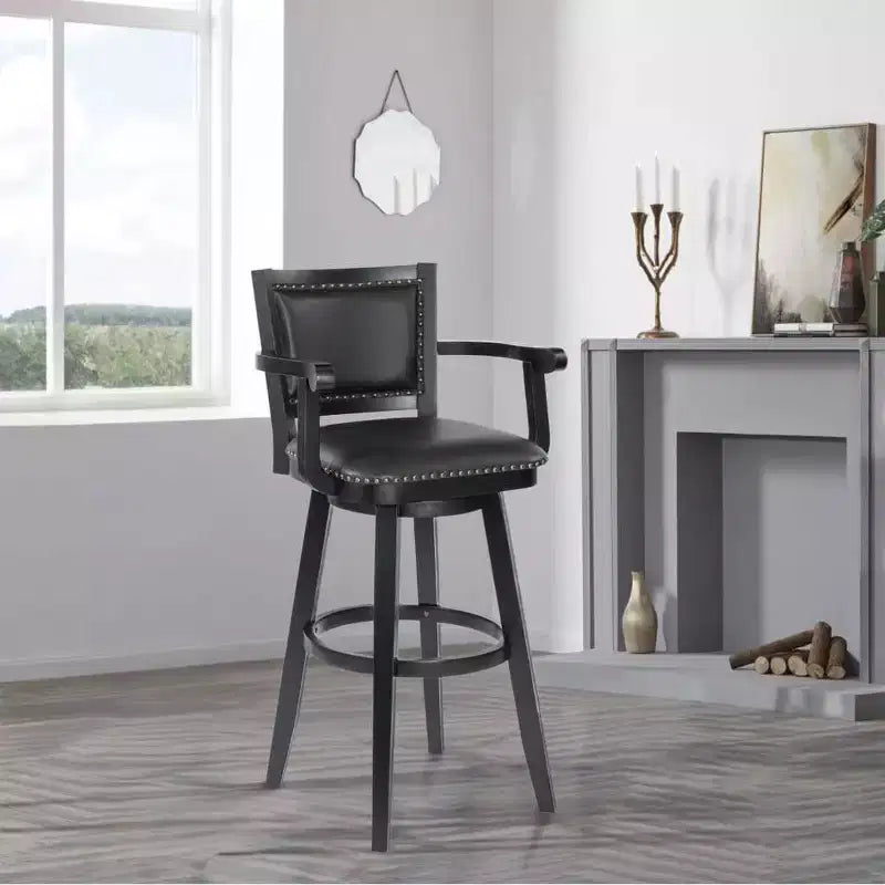 Tabouret de bar pivotant très haut Boraam Broadmoor, finition noire