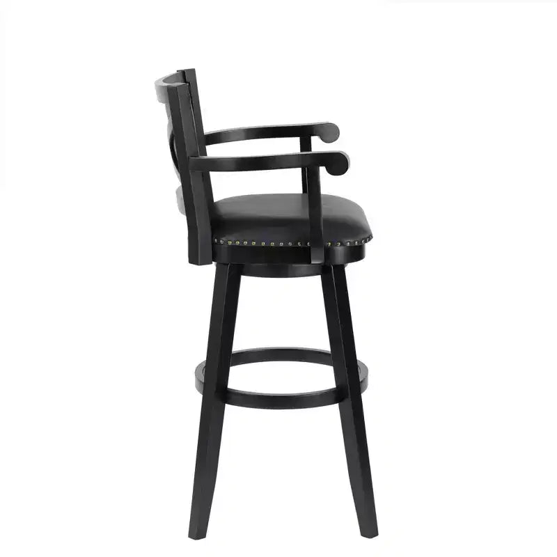 Tabouret de bar pivotant très haut Boraam Broadmoor, finition noire