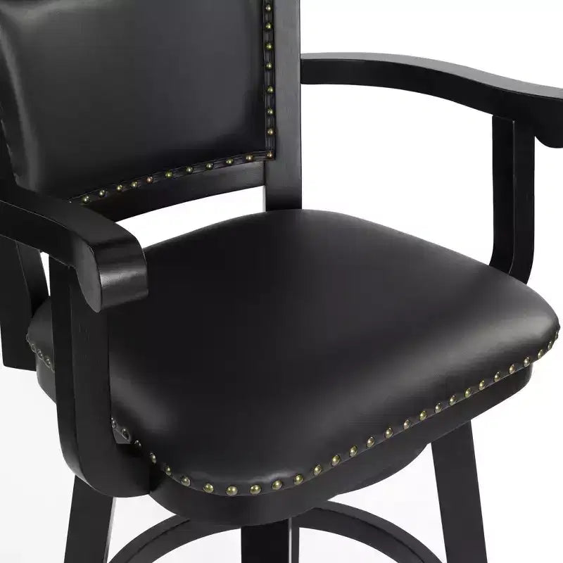 Tabouret de bar pivotant très haut Boraam Broadmoor, finition noire