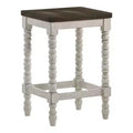 24/7 Shop At Home Nolte Farmhouse Counter Height Barstools: Set of 2, Dark Walnut/Antique White