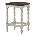 Tabourets de bar Nolte Farmhouse de 61 cm, disponibles 24h/24 et 7j/7 : Lot de 2, Noyer foncé/Blanc antique