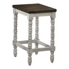 Tabourets de bar Nolte Farmhouse de 61 cm, disponibles 24h/24 et 7j/7 : Lot de 2, Noyer foncé/Blanc antique