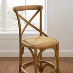 Tabouret de bar hauteur comptoir Roxy Wash Upholstery Gris - Linon : design campagnard français, aucun assemblage requis