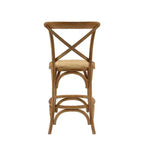 Tabouret de bar hauteur comptoir Roxy Wash Upholstery Gris - Linon : design campagnard français, aucun assemblage requis