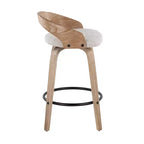 LumiSource Ensemble de 2 tabourets de bar Grotto hauteur comptoir Bois blanchi/Avoine
