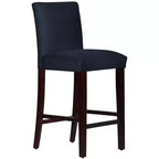Tabouret de bar Skyline Furniture Hendrix Velours Bleu marine : Rembourré, Pieds fuselés, Hauteur d'assise 79 cm