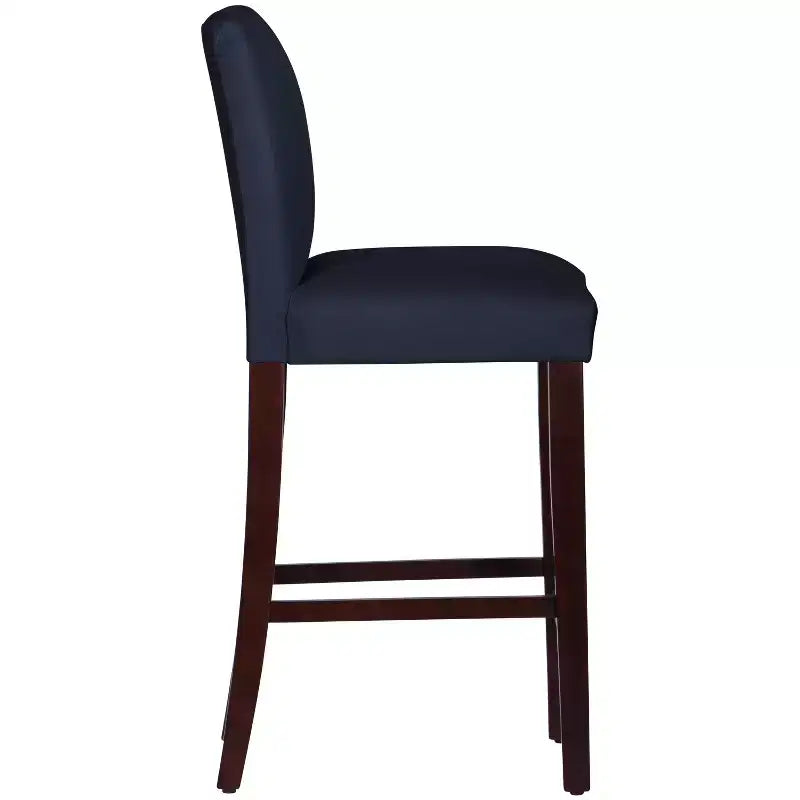 Tabouret de bar Skyline Furniture Hendrix Velours Bleu marine : Rembourré, Pieds fuselés, Hauteur d'assise 79 cm