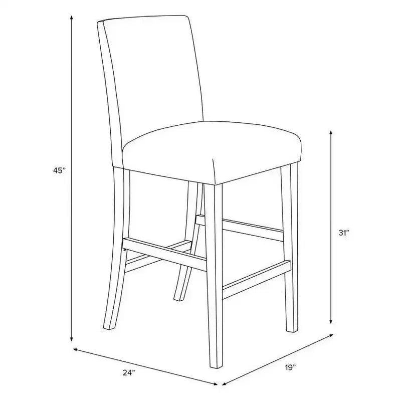 Tabouret de bar Skyline Furniture Hendrix Velours Bleu marine : Rembourré, Pieds fuselés, Hauteur d'assise 79 cm