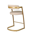 Brassex Lot de 2 tabourets de bar hauteur comptoir Layla Doré