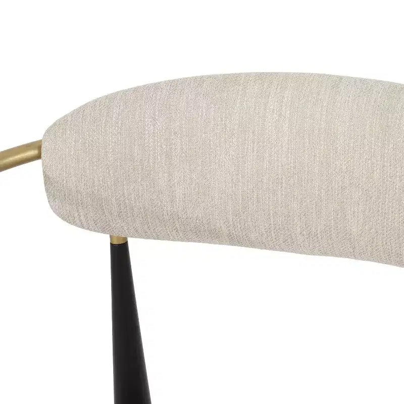 Christopher Knight Home Lot de 2 tabourets de bar hauteur comptoir 63,5 cm Elmore Beige/Noir/Or