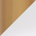 LumiSource Lot de 2 tabourets de bar 66 cm Matisse Glam Hauteur comptoir Métal doré/Similicuir blanc