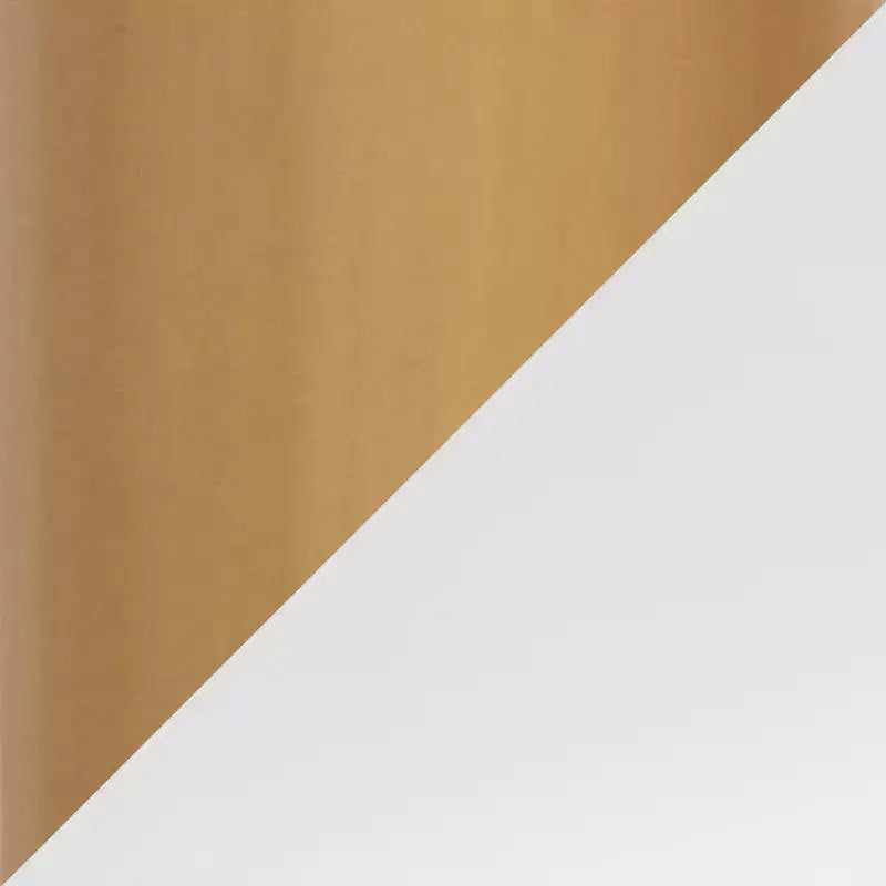 LumiSource Lot de 2 tabourets de bar 66 cm Matisse Glam Hauteur comptoir Métal doré/Similicuir blanc