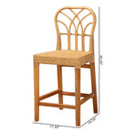 Tabouret de bar comptoir bali & pari Monaco : Structure acajou, aucun assemblage requis, hauteur fixe