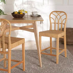 Tabouret de bar comptoir bali & pari Monaco : Structure acajou, aucun assemblage requis, hauteur fixe