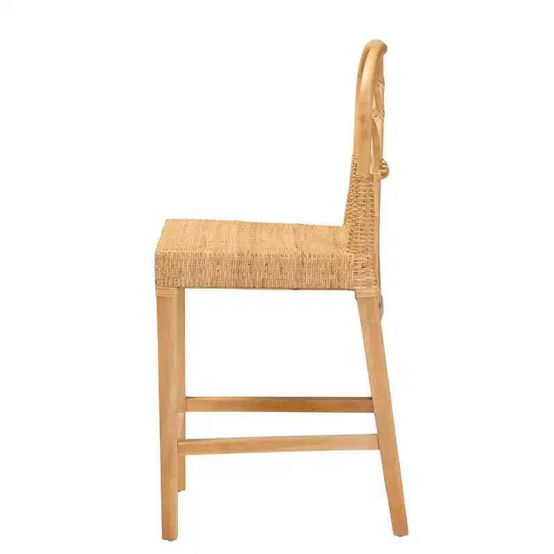 Tabouret de bar comptoir bali & pari Monaco : Structure acajou, aucun assemblage requis, hauteur fixe