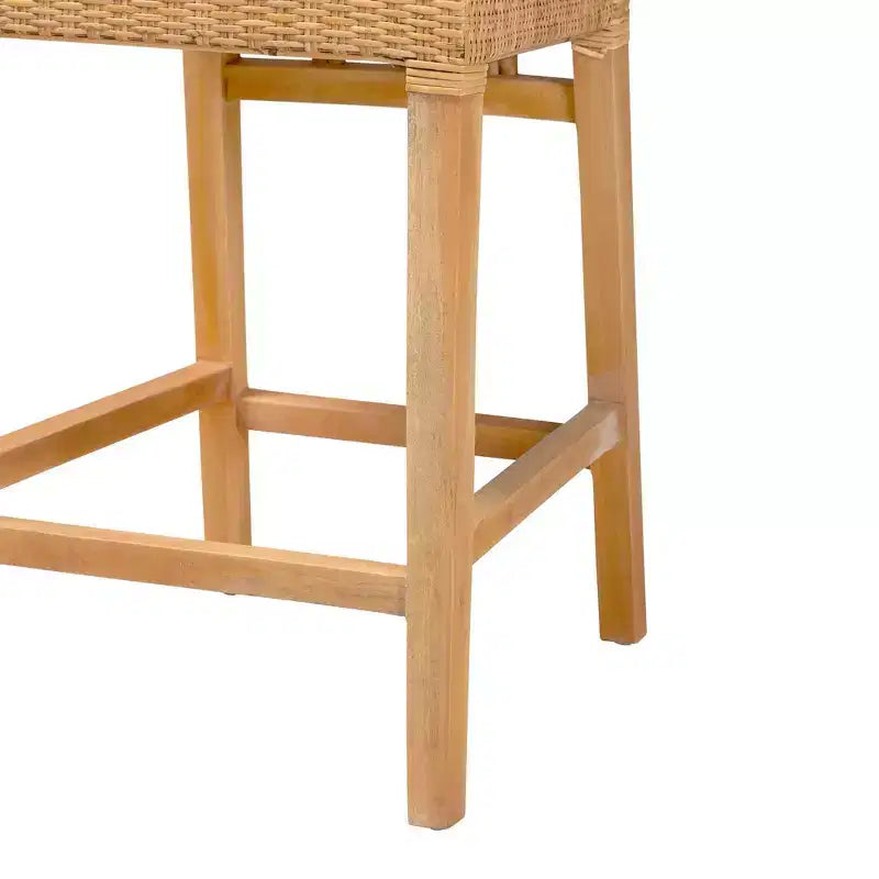 Tabouret de bar comptoir bali & pari Monaco : Structure acajou, aucun assemblage requis, hauteur fixe
