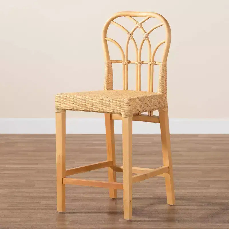 Tabouret de bar comptoir bali & pari Monaco : Structure acajou, aucun assemblage requis, hauteur fixe