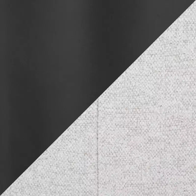 LumiSource Lot de 2 tabourets de bar réglables Henry Métal noir/Tissu blanc
