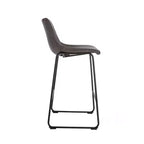 Lot de 2 tabourets de bar Jackson Marron - Finch : inspirés d'Eames, assise en microfibre, pieds en métal, hauteur fixe 74 cm