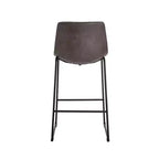 Lot de 2 tabourets de bar Jackson Marron - Finch : inspirés d'Eames, assise en microfibre, pieds en métal, hauteur fixe 74 cm