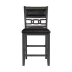 Lot de 2 tabourets de bar hauteur comptoir Taylor en similicuir gris - Picket House Furnishings : Rembourrage en polyester, Cadre en MDF, Capacité 136 kg