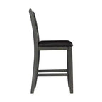 Lot de 2 tabourets de bar hauteur comptoir Taylor en similicuir gris - Picket House Furnishings : Rembourrage en polyester, Cadre en MDF, Capacité 136 kg