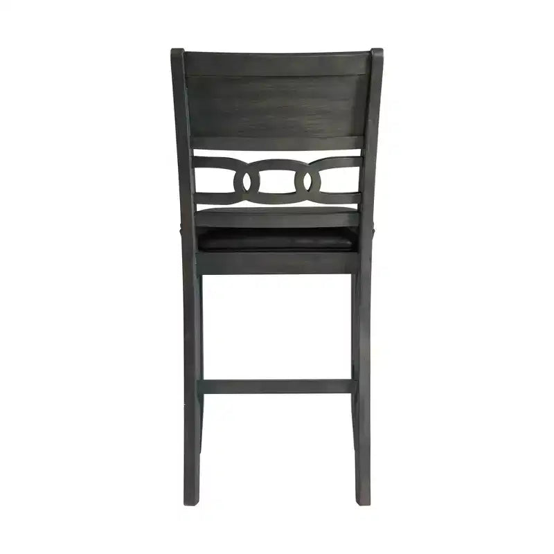 Lot de 2 tabourets de bar hauteur comptoir Taylor en similicuir gris - Picket House Furnishings : Rembourrage en polyester, Cadre en MDF, Capacité 136 kg