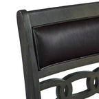 Lot de 2 tabourets de bar hauteur comptoir Taylor en similicuir gris - Picket House Furnishings : Rembourrage en polyester, Cadre en MDF, Capacité 136 kg