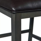 Lot de 2 tabourets de bar hauteur comptoir Taylor en similicuir gris - Picket House Furnishings : Rembourrage en polyester, Cadre en MDF, Capacité 136 kg