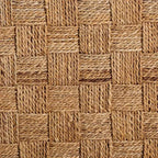bali & pari Sabit Tabouret de comptoir en bois d'acajou et jonc de mer Naturel/Marron naturel