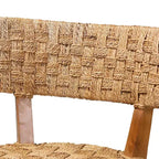bali & pari Sabit Tabouret de comptoir en bois d'acajou et jonc de mer Naturel/Marron naturel