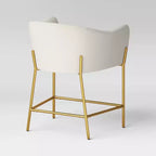 Tabouret de bar Gladden hauteur comptoir : Rembourré, pieds en laiton, coussiné - Threshold™