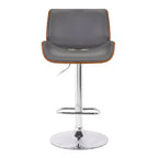 Tabouret de bar contemporain pivotant Eloise gris/chrome - Armen Living