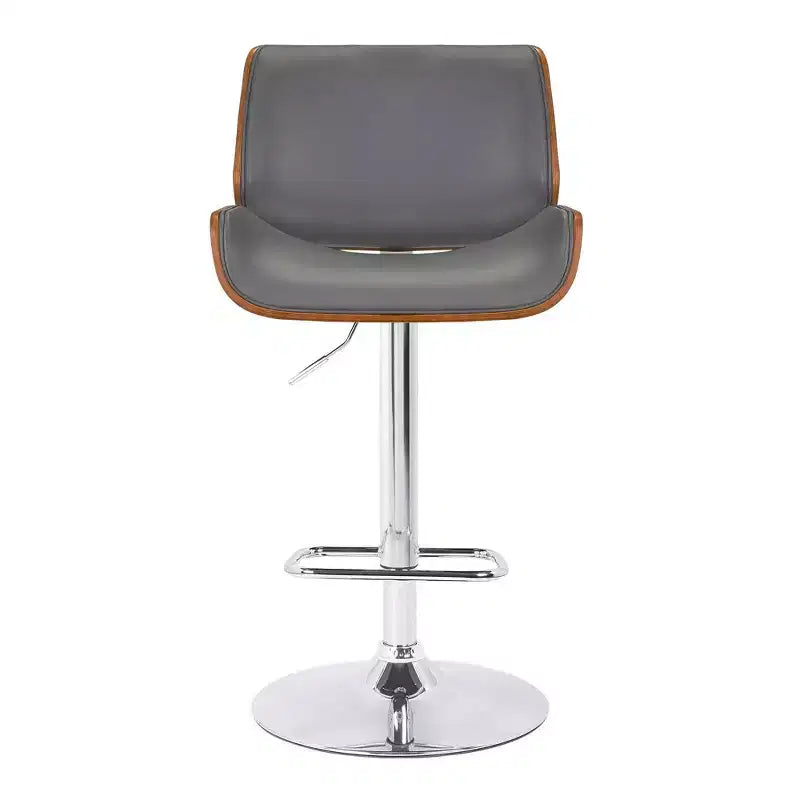 Tabouret de bar contemporain pivotant Eloise gris/chrome - Armen Living