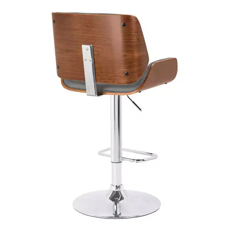 Tabouret de bar contemporain pivotant Eloise gris/chrome - Armen Living