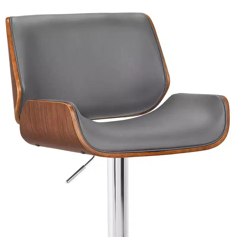 Tabouret de bar contemporain pivotant Eloise gris/chrome - Armen Living