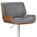 Tabouret de bar contemporain pivotant Eloise gris/chrome - Armen Living