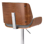 Tabouret de bar contemporain pivotant Eloise gris/chrome - Armen Living