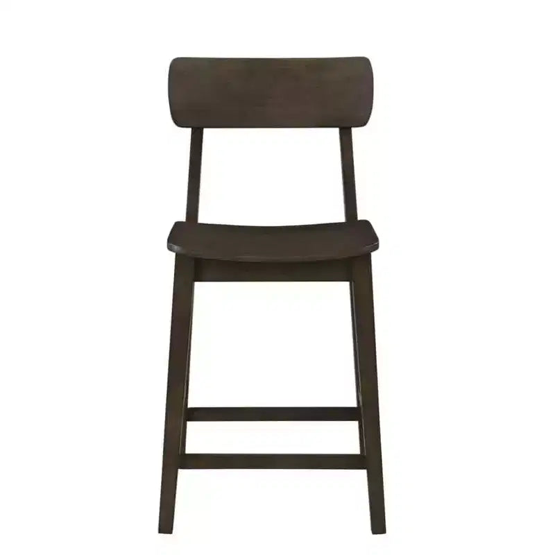 Tabouret de bar à hauteur de comptoir en bois Boraam Torino, fini carbonite